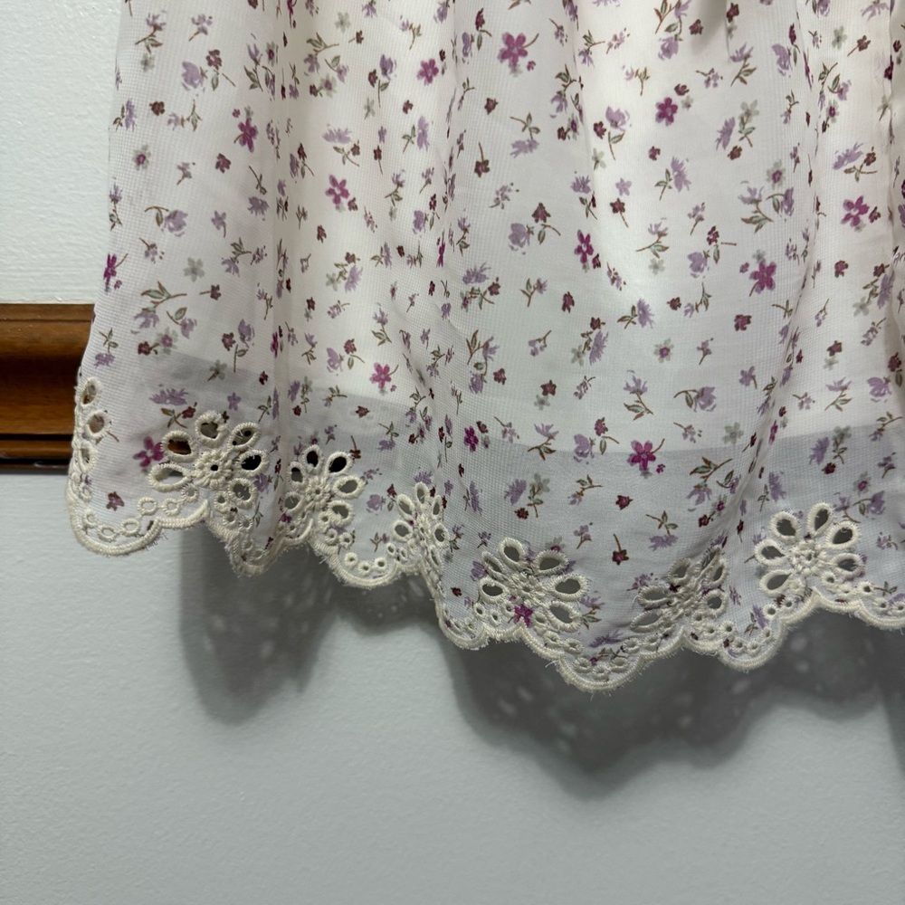 Altar’d State Halley Floral Mini Dress Women’s XL Peasant Babydoll Cottage-core - Picture 5 of 14